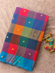 Madras kattam prewashed with butta weave fabric (4 inches*4 inches) -MD180
