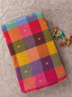 Madras kattam prewashed with butta weave fabric (4 inches*4 inches) -MD178