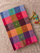 Madras kattam prewashed with butta weave fabric (4 inches*4 inches) -MD179