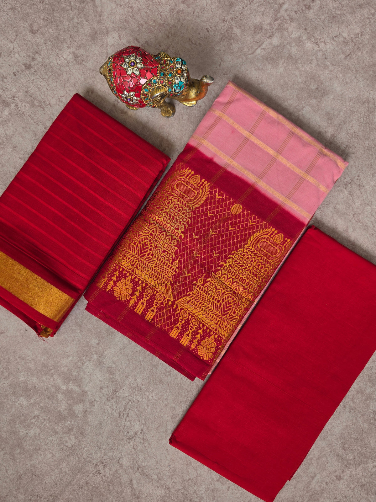 Madurai Sungudi Gopuram border salwar set-MS165