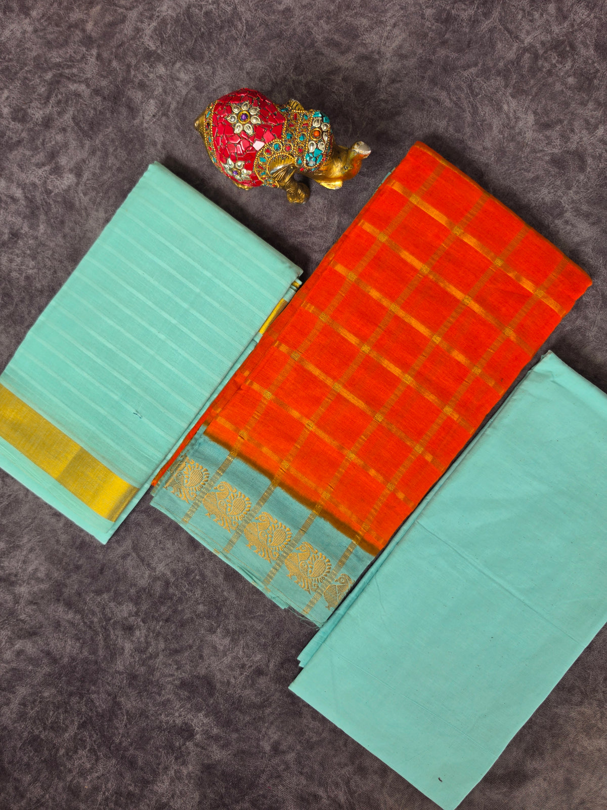 Madurai Sungudi Pavithram checks salwar set-MS175