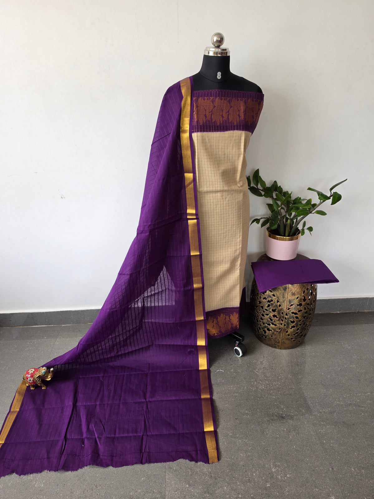 Madurai sungudi zari kattam salwar set-MS152