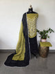 Handcrafted mirror bandhani cotton set -BN221