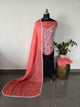 Handcrafted mirror bandhani cotton set -BN225