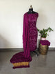 Handcrafted bandhani modal silk set with lagdi patta -BN201