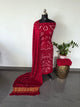 Handcrafted bandhani modal silk set with lagdi patta -BN191
