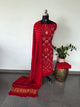 Handcrafted bandhani modal silk set with lagdi patta -BN190