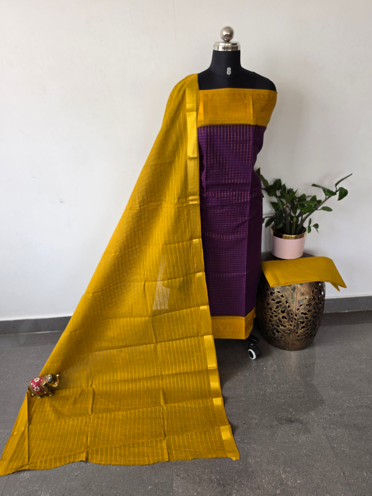 Madurai sungudi zari kattam salwar set-MS158