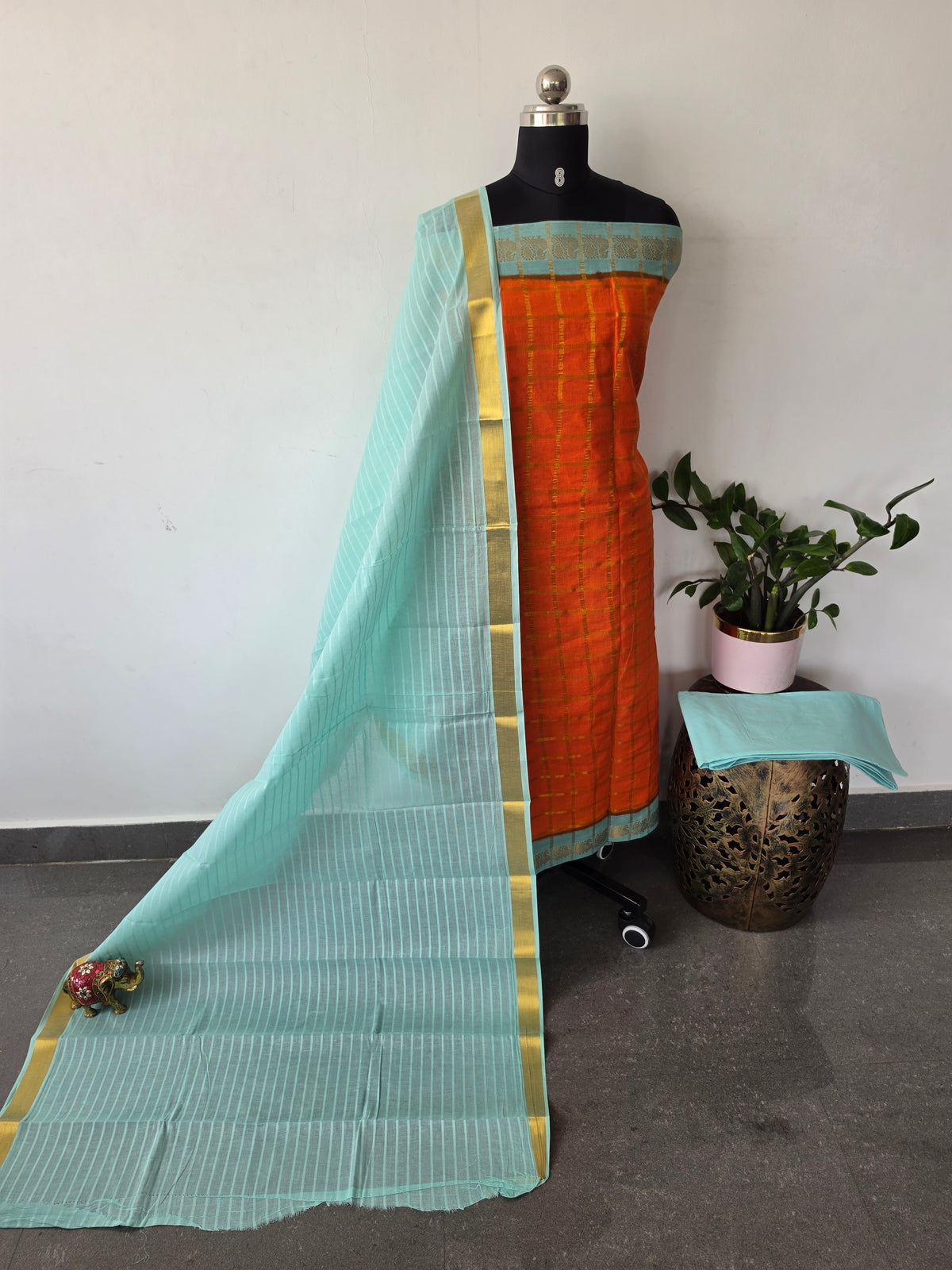 Madurai Sungudi Pavithram checks salwar set-MS175