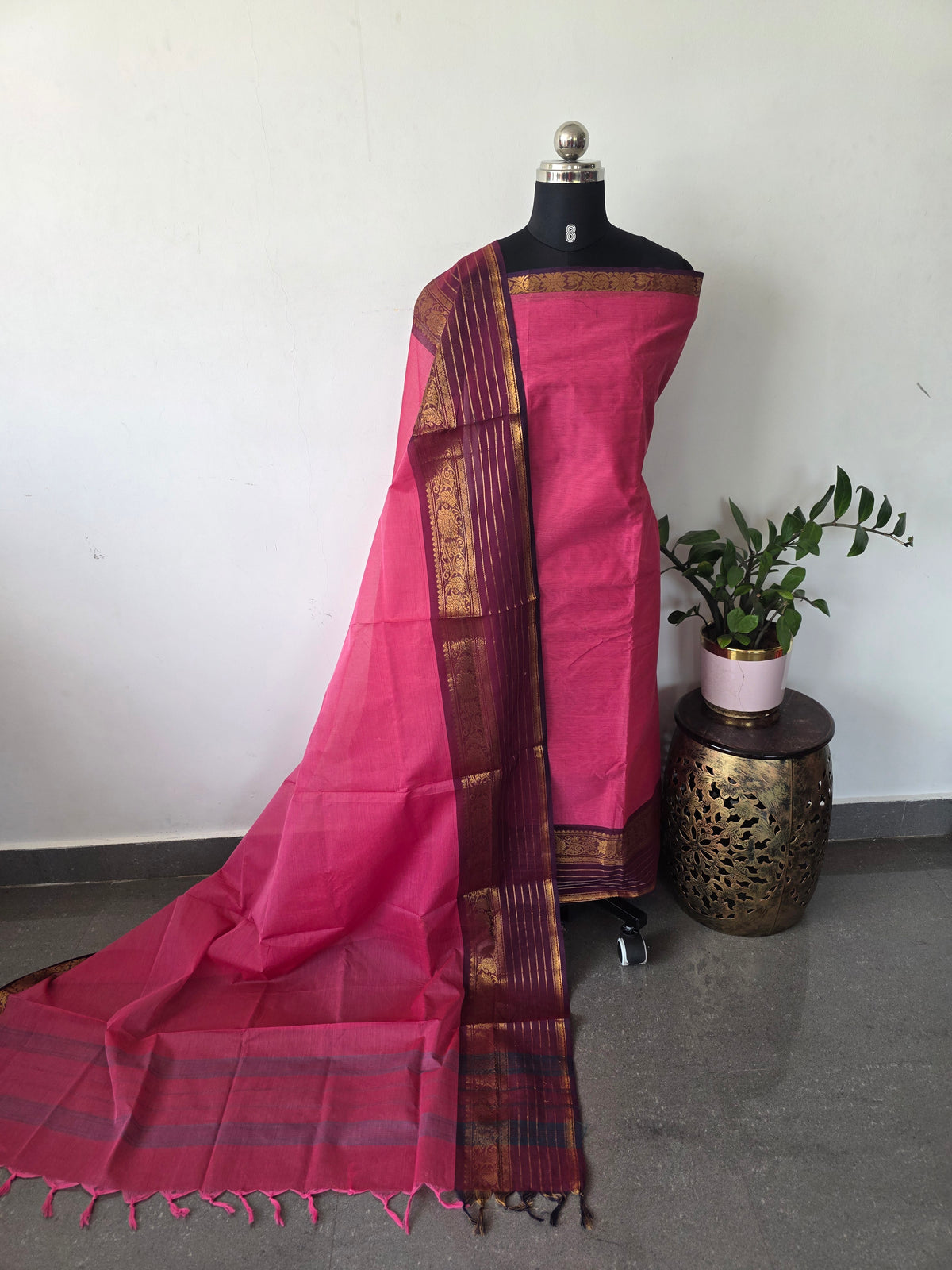 Premium chettinadu cotton salwar set (2.5 mtrs)-CK261