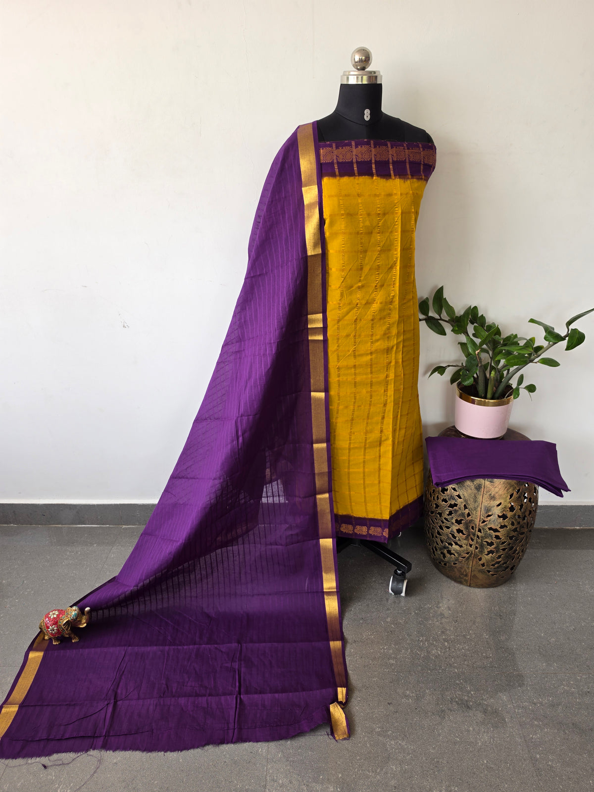 Madurai Sungudi Pavithram checks salwar set-MS178
