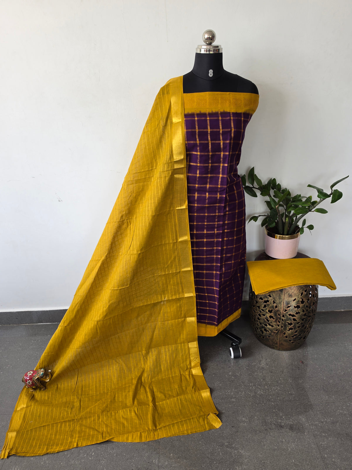Madurai Sungudi Pavithram checks salwar set-MS181