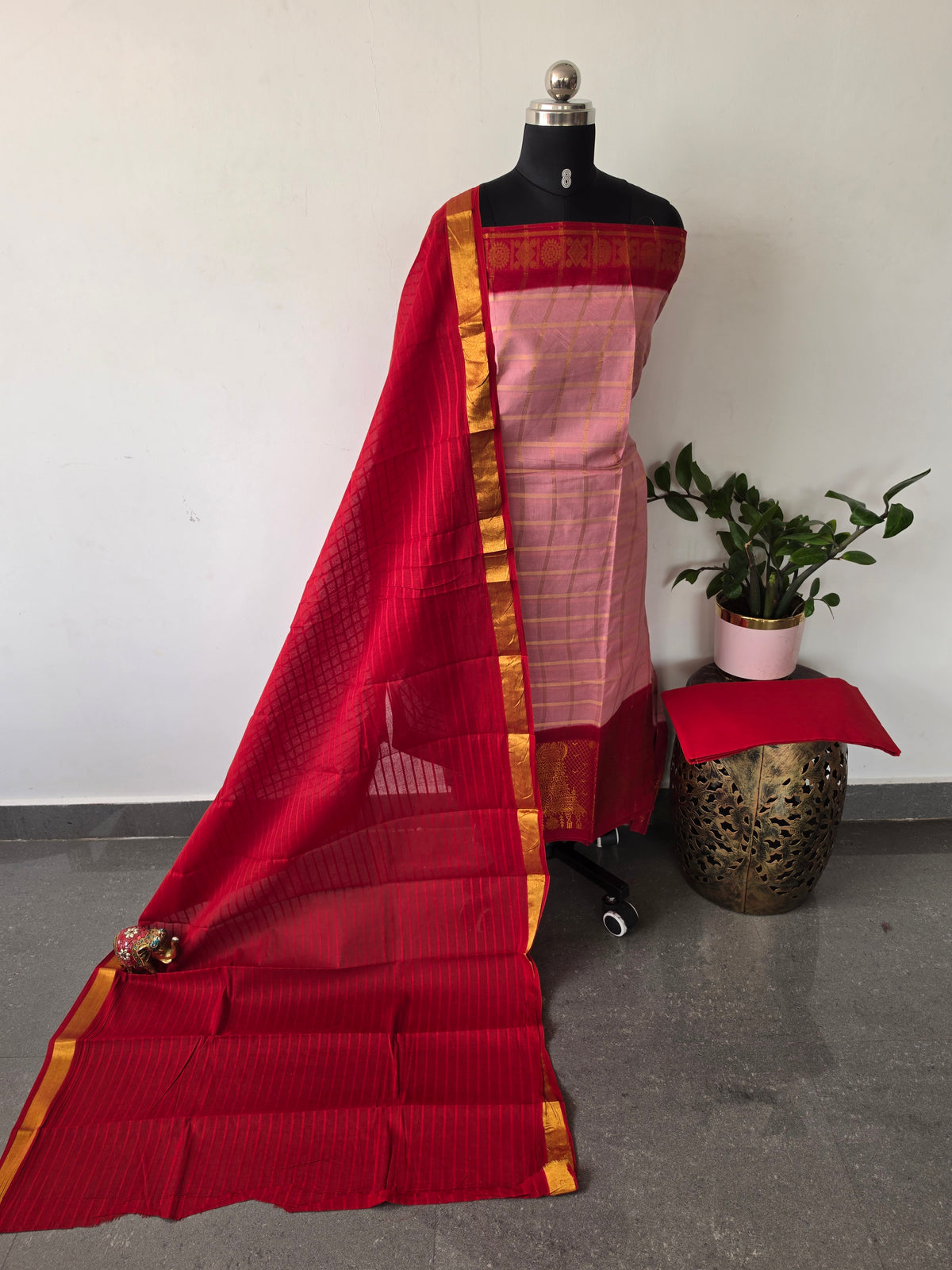 Madurai Sungudi Gopuram border salwar set-MS165