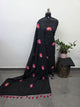 Lotus Embroidery Khadi cotton salwar(black) -JMM664