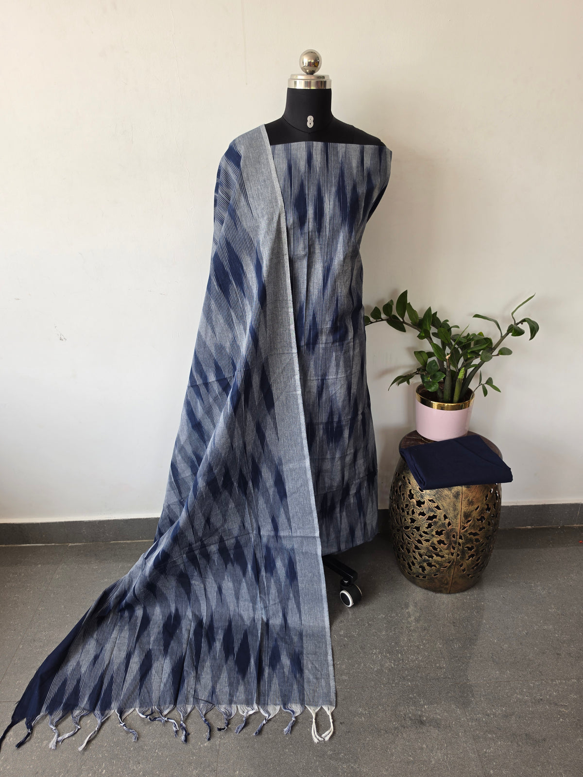 Ikkat south cotton salwar set -HA306