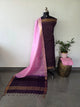 Checked Bhagalpuri fusion mangalagiri silk set -BA630