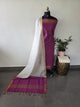 Checked Bhagalpuri fusion mangalagiri silk set -BA636