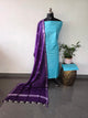 Bhagalpuri katan set with cotton linen duppatta- BA610