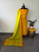 Bhagalpuri katan set with cotton linen duppatta-BA618