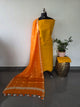 Bhagalpuri katan set with cotton linen duppatta- BA611