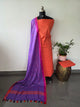 Bhagalpuri katan set with cotton linen duppatta- BA601