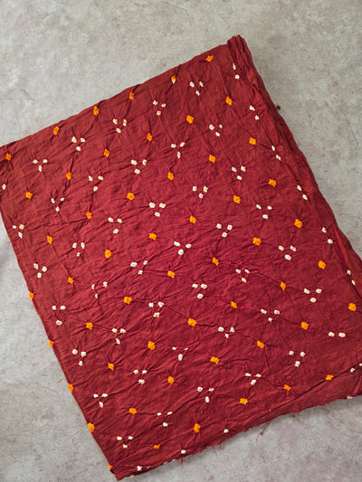 Handcrafted bandhini cotton running fabric-BN237