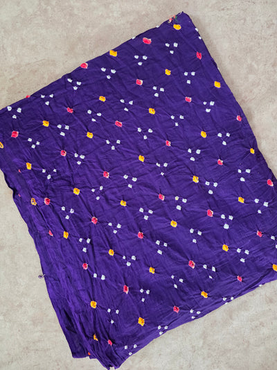 Handcrafted bandhini cotton running fabric-BN245