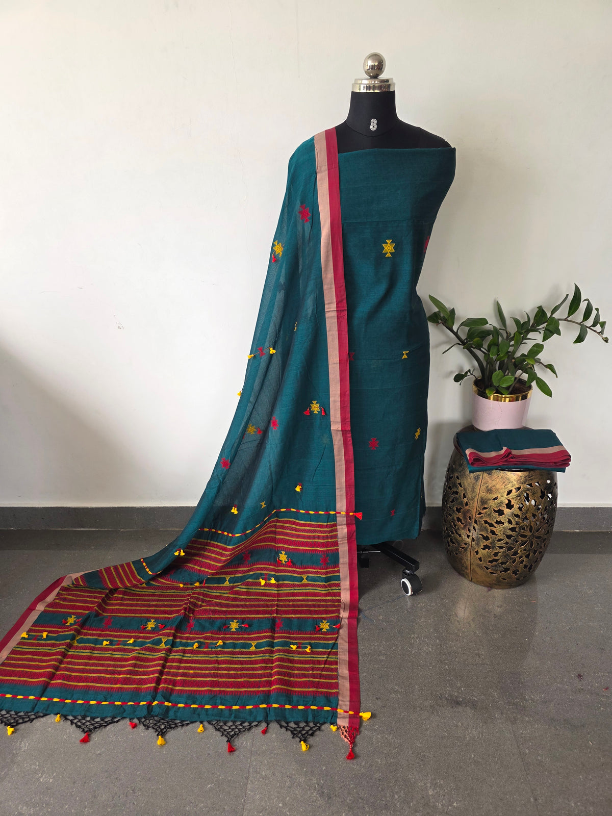 West bengal handwoven bhujodi salwar(3 pcs)-HZ440