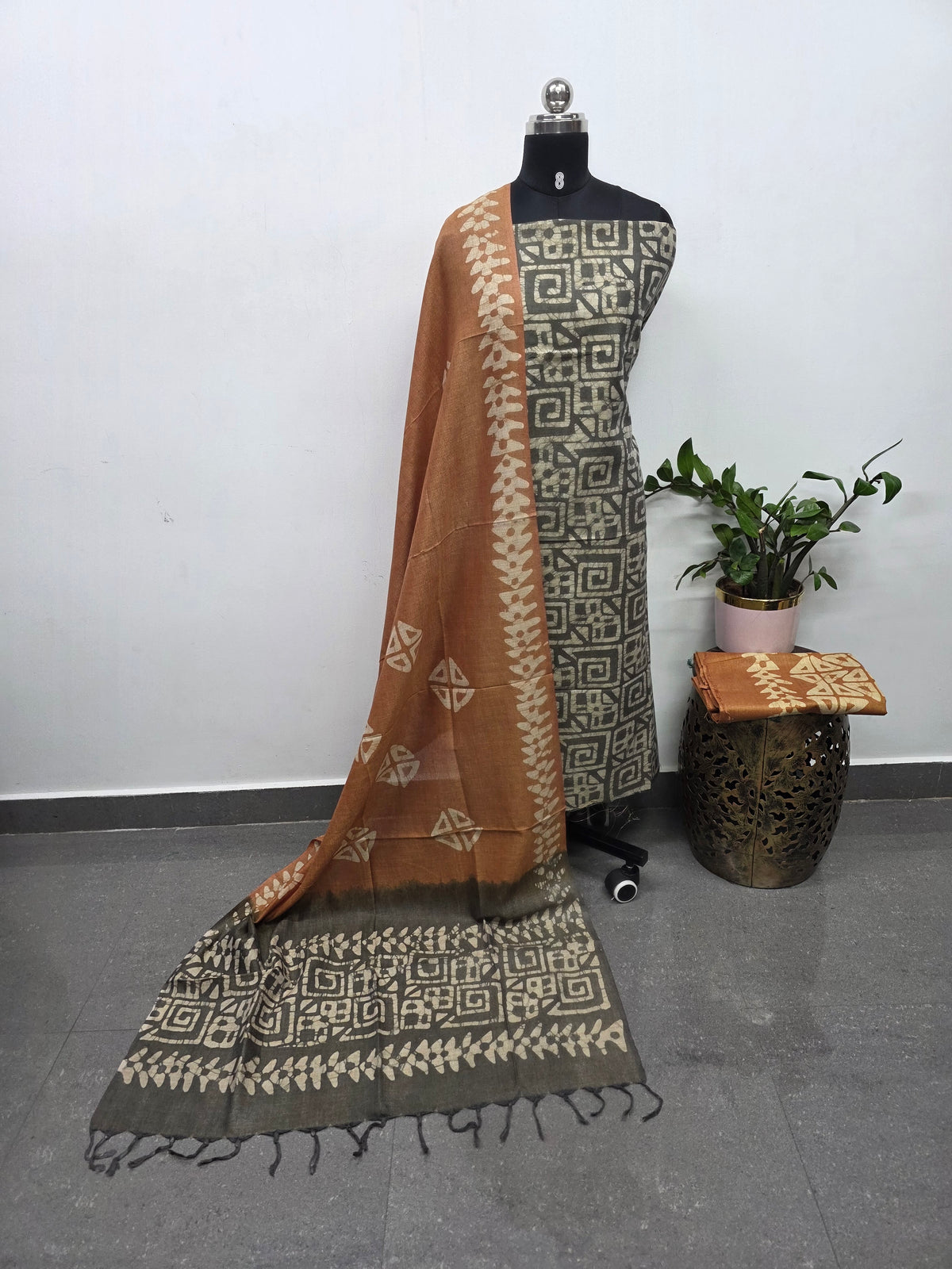 Bhagalpuri batik salwar set - BA648