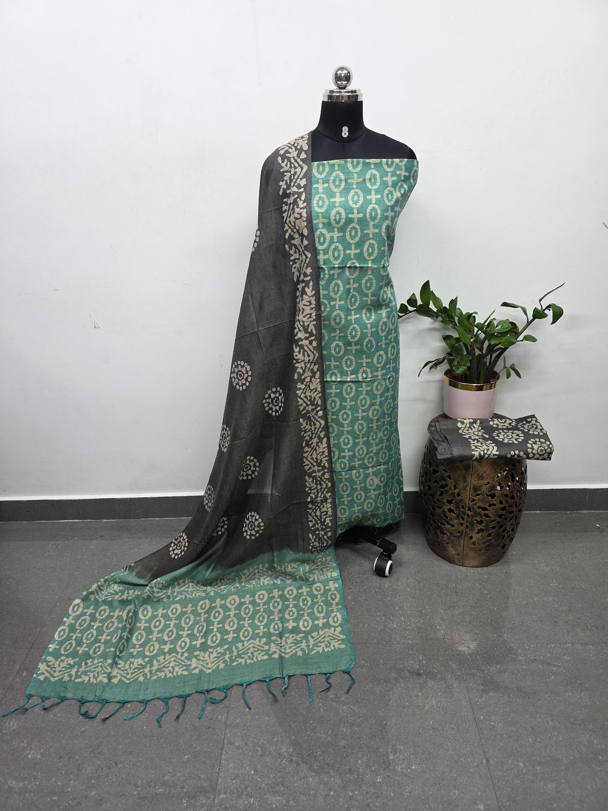 Bhagalpuri batik salwar set - BA652
