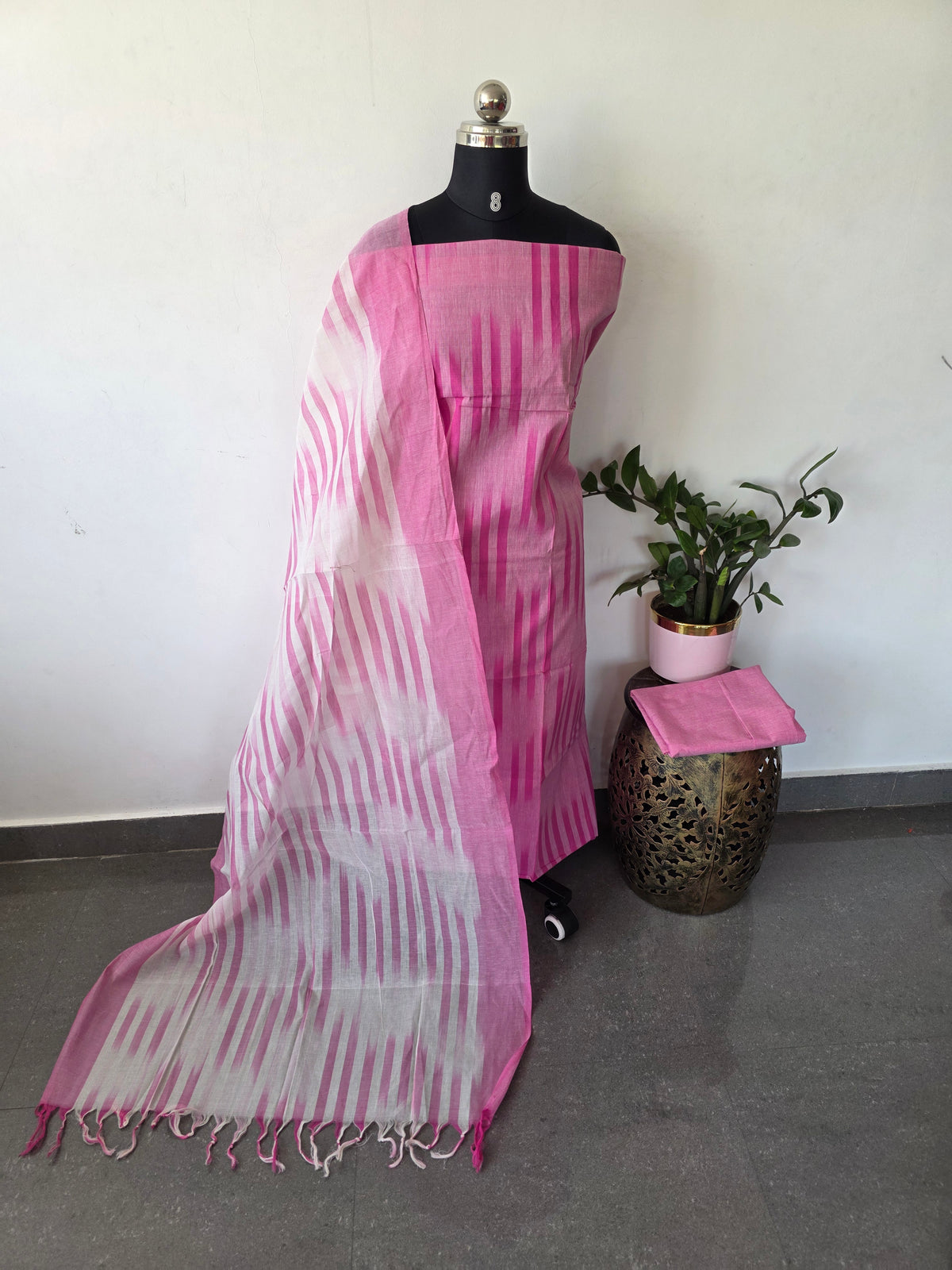 Ikkat south cotton salwar set -HA375