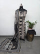Pure natural digital crepe  handwork silk set-(black)-FC100