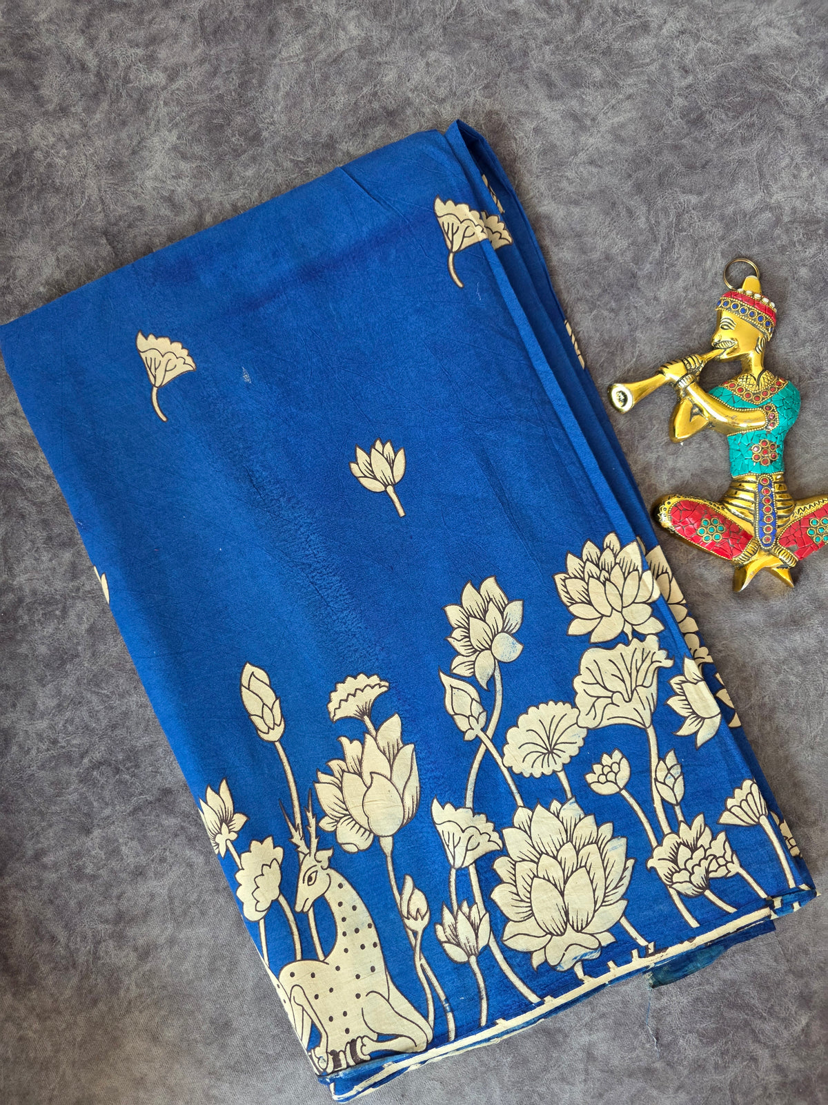 Pure kalamkari cotton running material-AK507