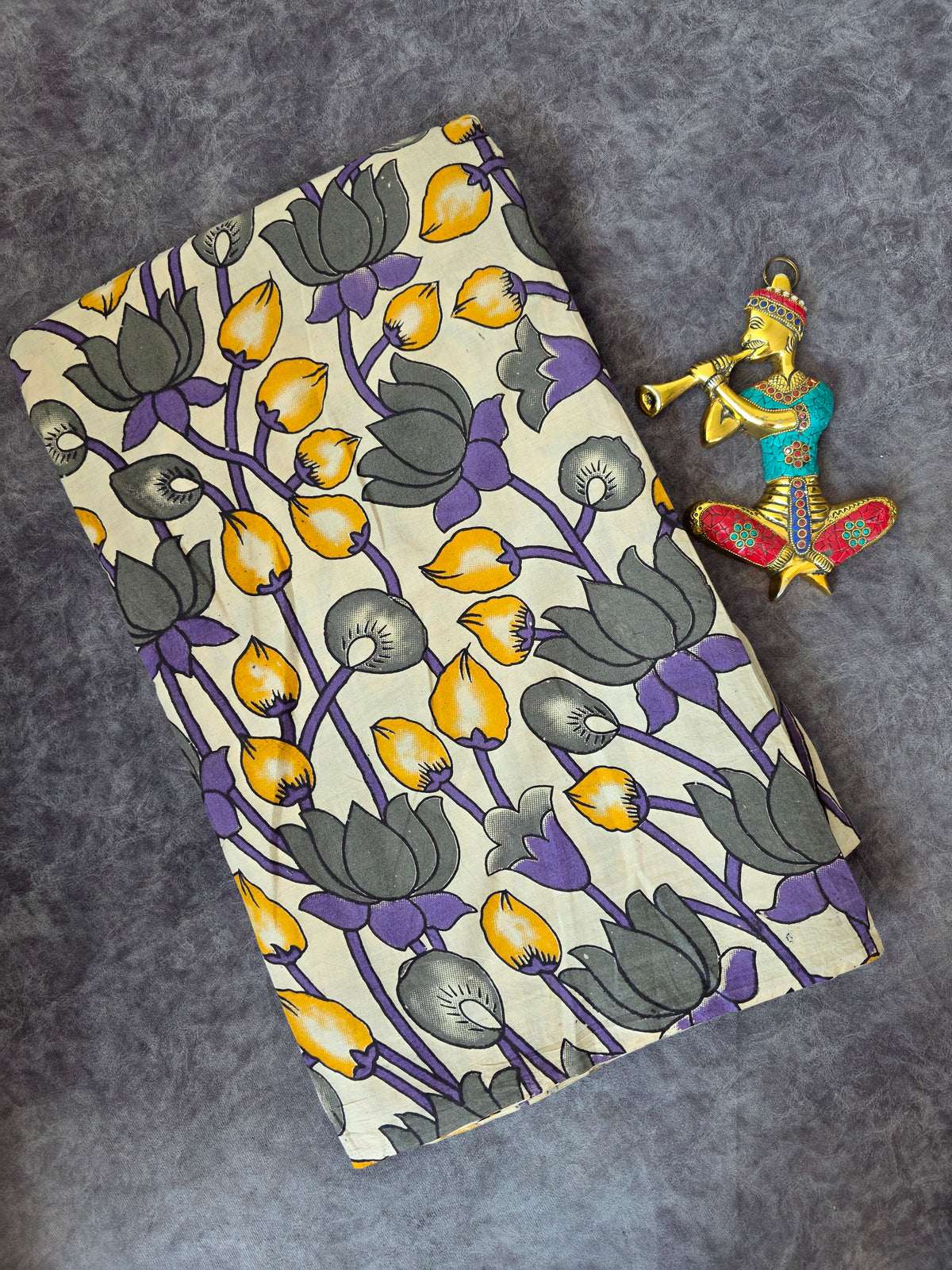 Pure kalamkari cotton running material-AK504
