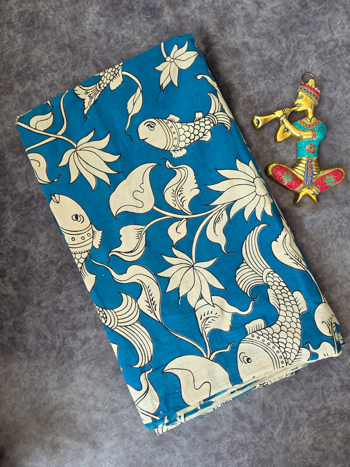 Pure kalamkari cotton running material-AK501