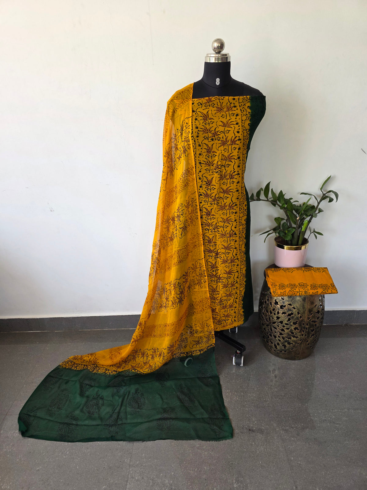 Handblock georgette salwar set -GE276