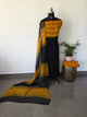Handblock georgette salwar set with handwork mirror work(black)-GE290