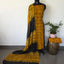 Handblock georgette salwar set with handwork mirror work(Black)-GE286