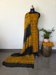 Handblock georgette salwar set with handwork mirror work(Black)-GE286