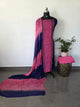 Handblock georgette salwar set with handwork mirror work-GE285