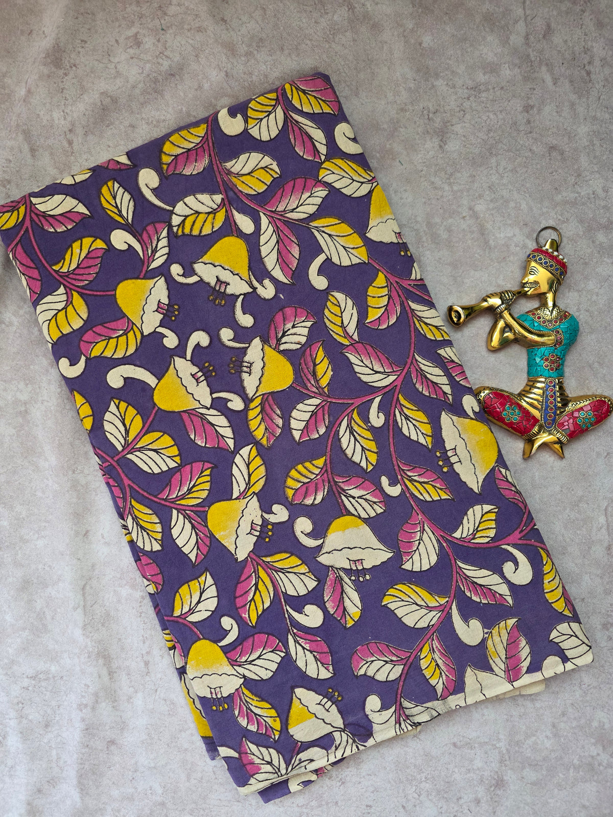 Pure kalamkari cotton running material-AK509
