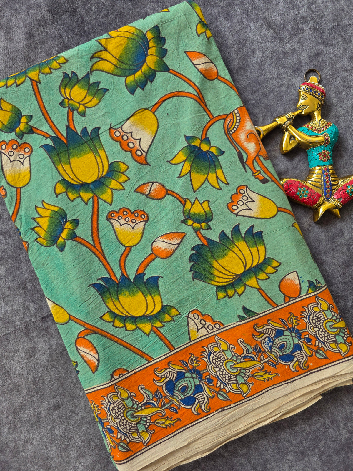 Pure kalamkari cotton running material-AK499