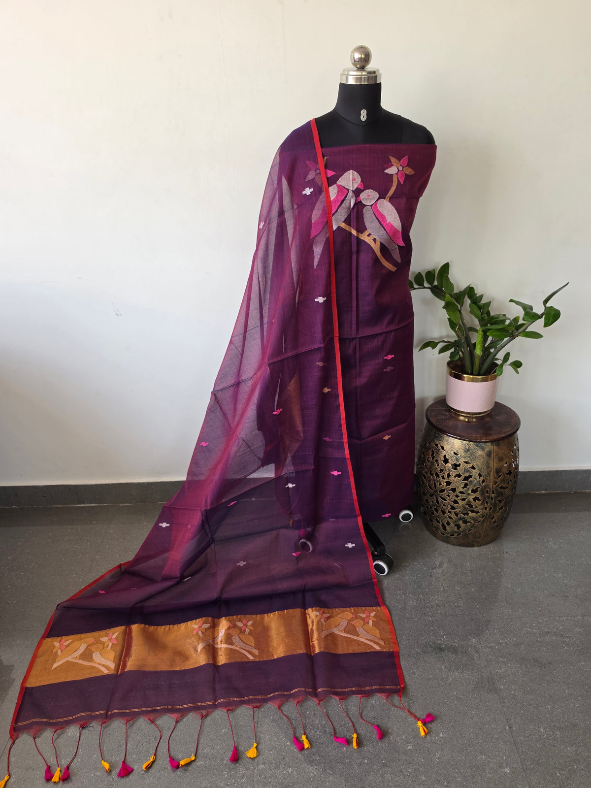 Premium muslin jamdhani set -JM38