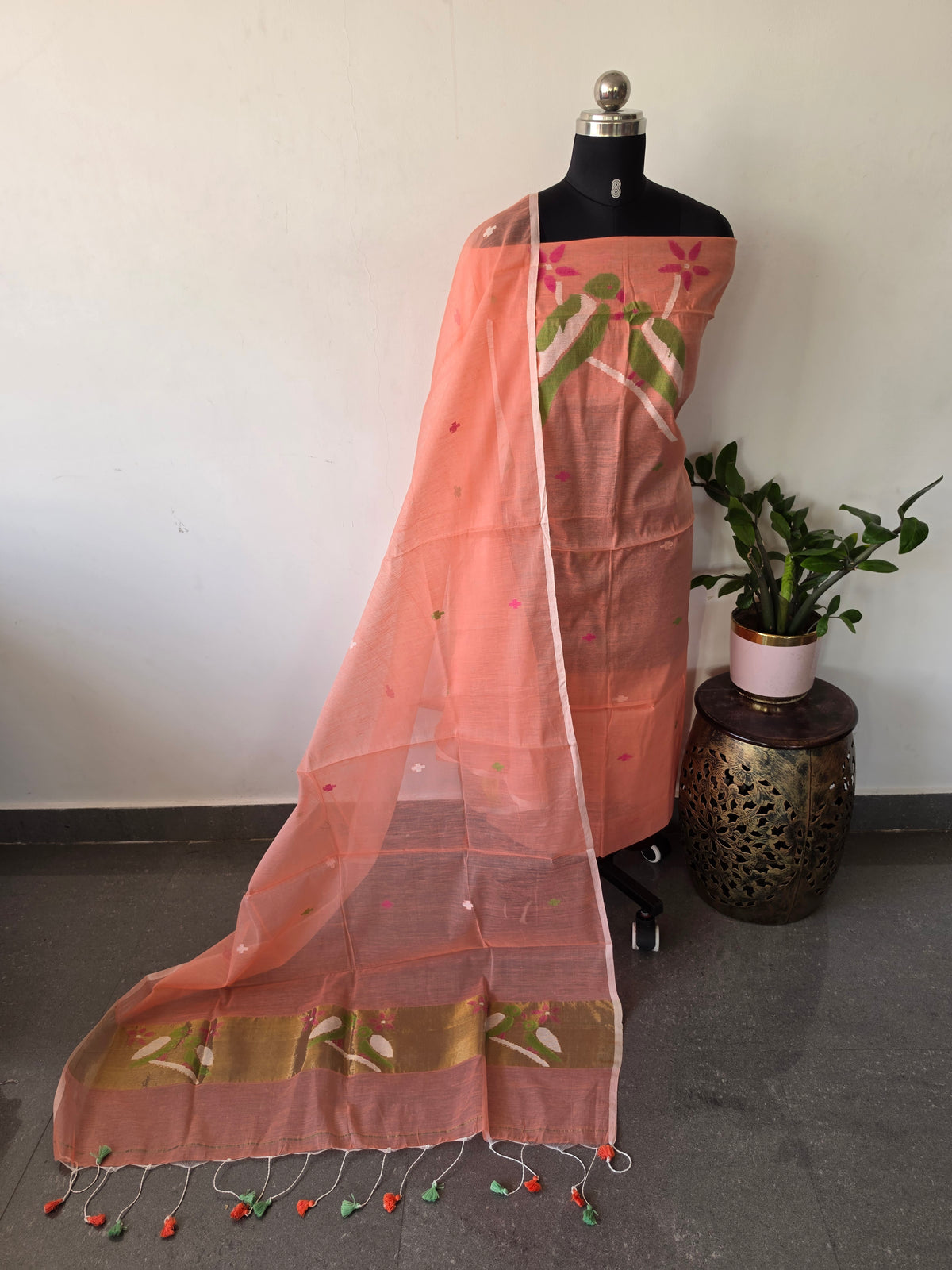 Premium muslin jamdhani set -JM46