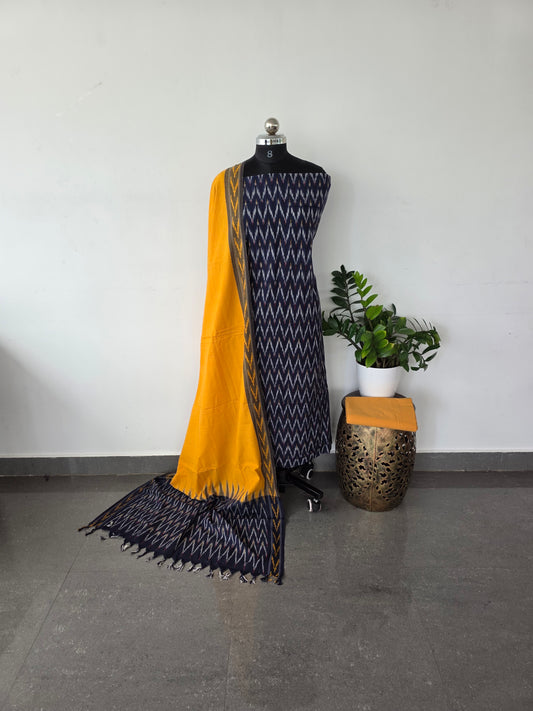 Pochampally ikkat cotton set - IC13