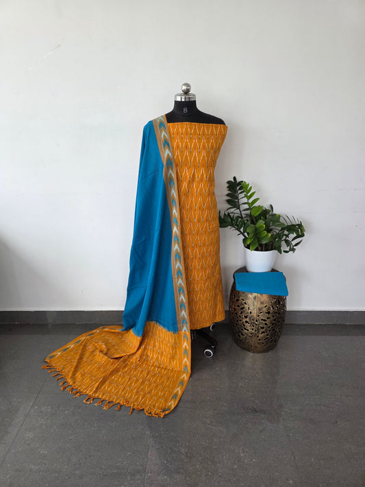 Pochampally ikkat cotton set - IC15