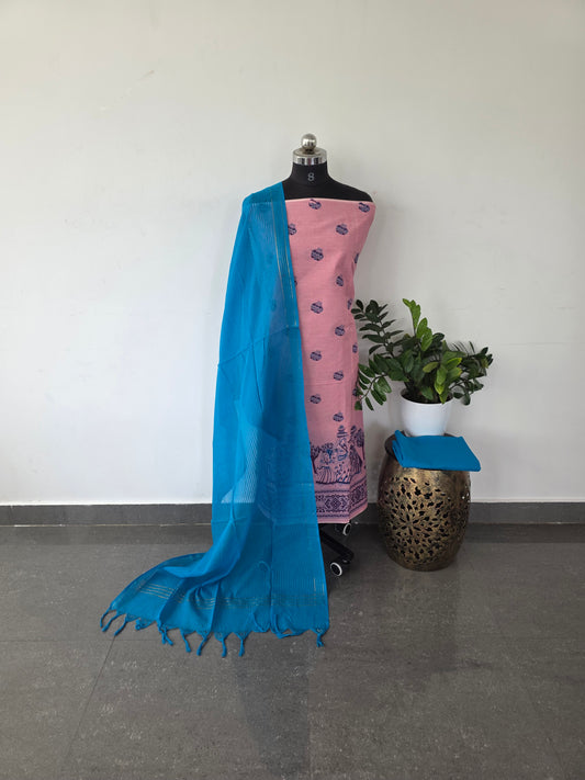Pure handloom warli cotton set - w5