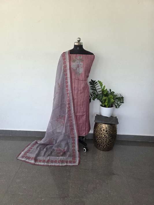 Soft linen set with jari lines - SL1