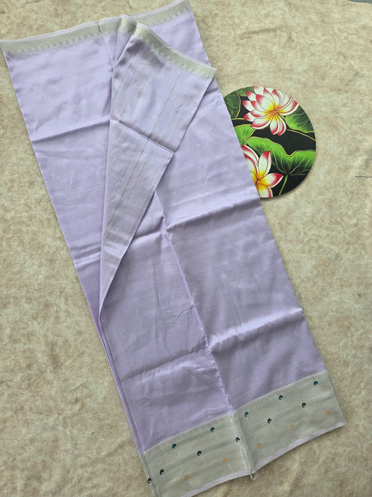 Premium semi mangalagiri pattu saree - MS19