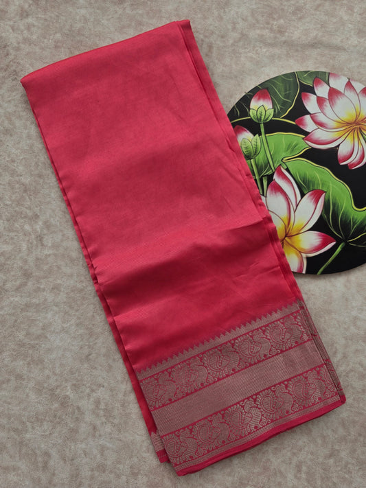 Premium semi mangalagiri pattu saree - MS17
